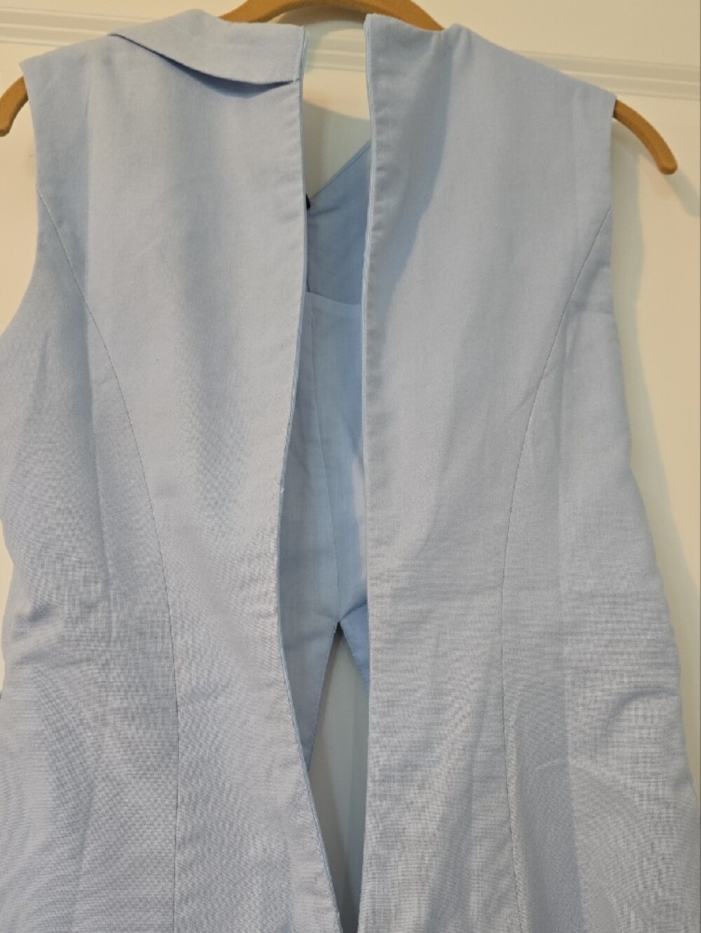 Commense Light Blue Draped Sleeveless Vest Top Size S NWT - Picture 10 of 14